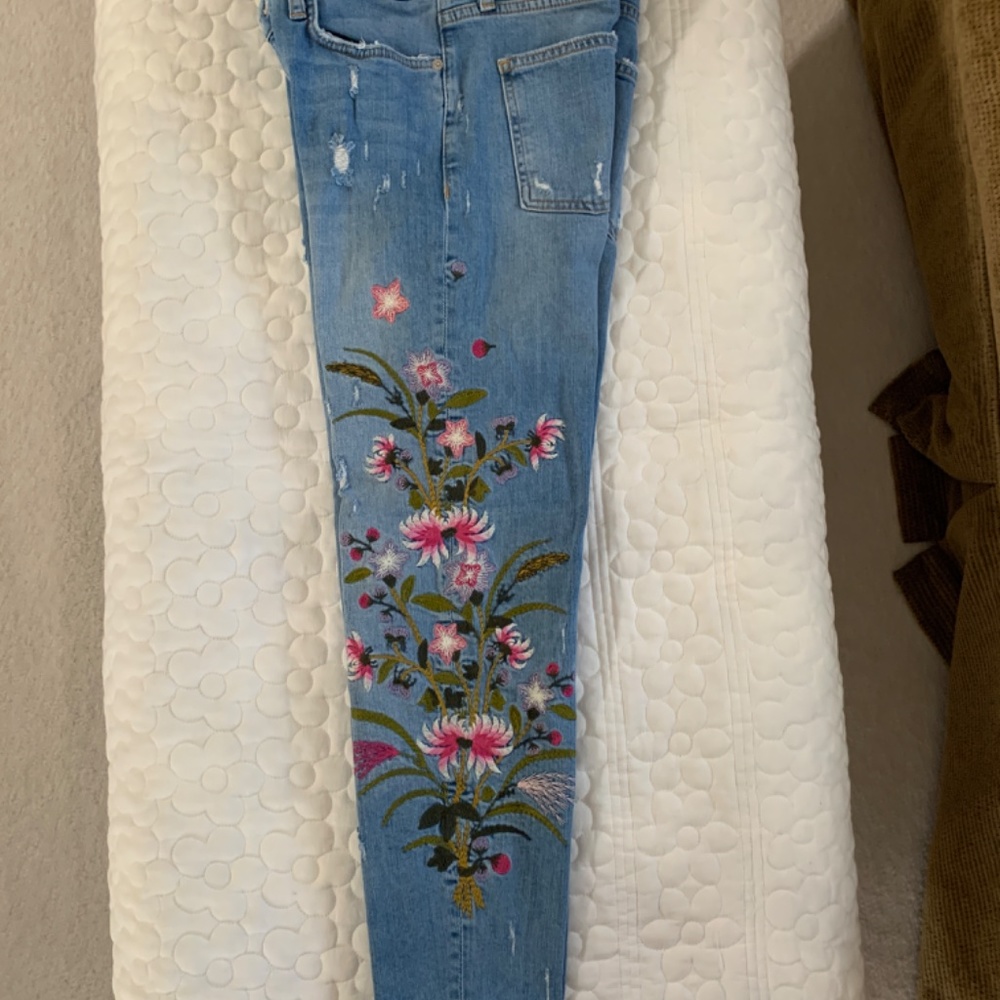 Zara Woman embroidered jeans - Picture 2 of 5